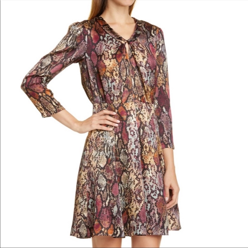 Rebecca Taylor snake print mini dress - size 6